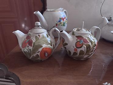 dem: Çay dəsti, rəng - Ağ, Farfor, 2 nəfərlik — 1