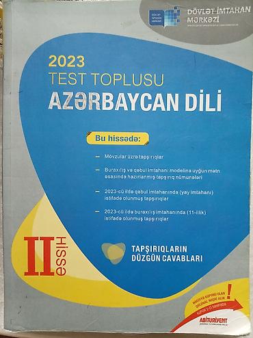 Testlər: Azərbaycan dili Testlər 9-cu sinif, DİM, 1-ci hissə, 2023 il — 2