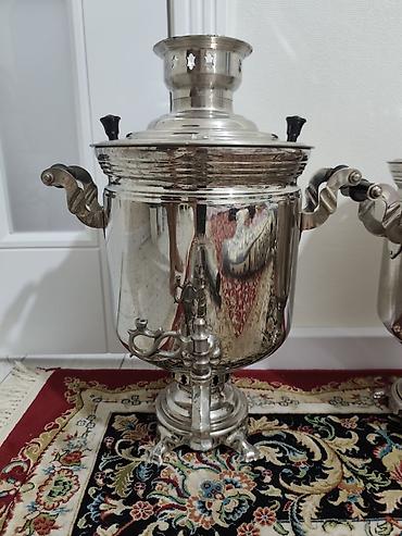 крышка от казана: Илгерки жез туланын самоору 7 литр, 1960 жылкы. Керней, кычкачы — 2