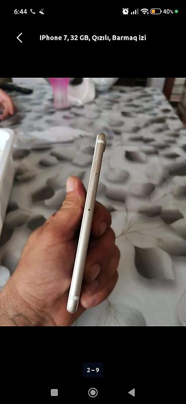 Apple iPhone: IPhone 7, 32 GB, Qızılı, Barmaq izi — 7