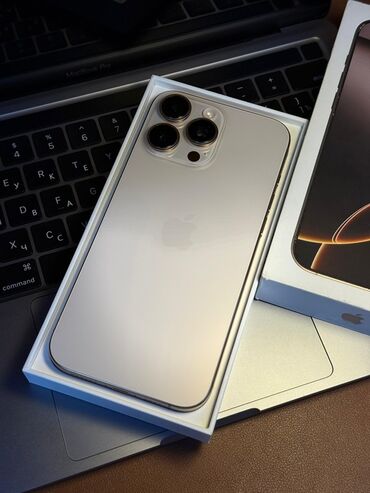 айфон 16 макс: IPhone 16 Pro Max, 256 ГБ, Desert Titanium, Куту, 100 %