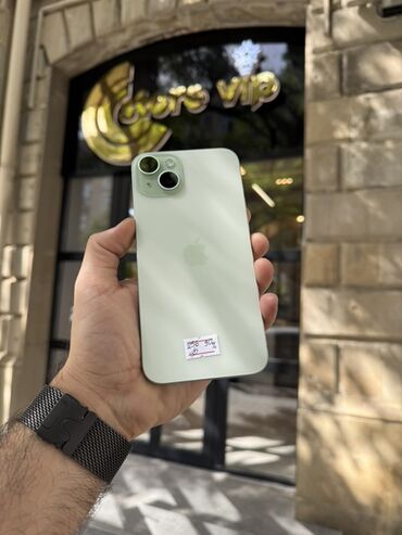 iphone 13 qiymeti 2 ci el: IPhone 15 Plus, 256 GB, Yaşıl, Face ID