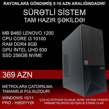 Masaüstü kompüterlər və iş stansiyaları: Masaüstü Kompüter "DDR4 B460 1200 Lenovo Core i3 10100” ⭐Tək Sistem -da lalafo.az — 1 Masaüstü kompüterlər və iş stansiyaları: Masaüstü Kompüter "DDR4 B460 1200 Lenovo Core i3 10100” ⭐Tək Sistem — 1