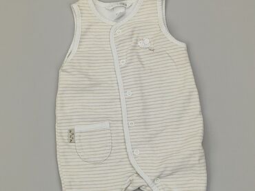 biała sukienka w kropki: Pajacyk H&M, 0-1 m, wzrost - 56 cm., Bawełna, stan - Bardzo dobry