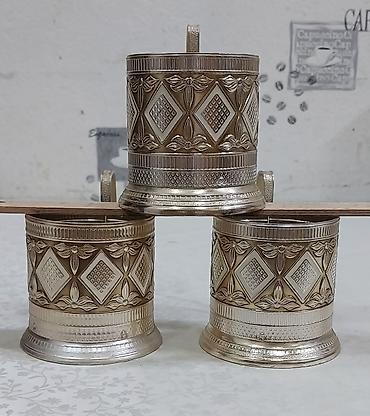 forma satisi: Podstakanik stəkan altlığı подстаканник, sovet istehsalı, material — 3