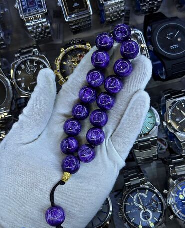 Təsbehlər: Şüşə bəzəkli təsbeh – bir neçə rəng variantı - Material: cilalanmış — 1