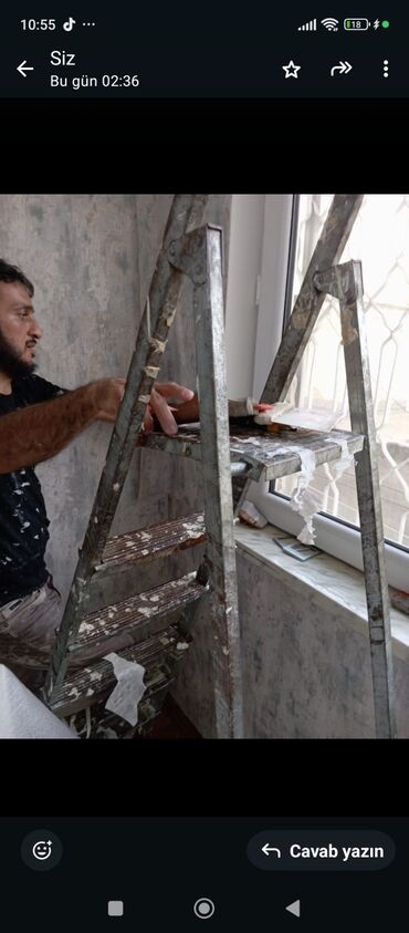 Təmir işləri: Malyar Aboy ustası laminat paduqa spoklyovka astar üz vurulması işleri — 5