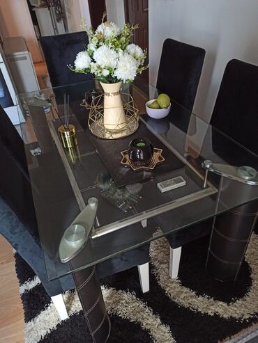 beshka sorc na slici: Dining tables, Rectangle, Glass, Used