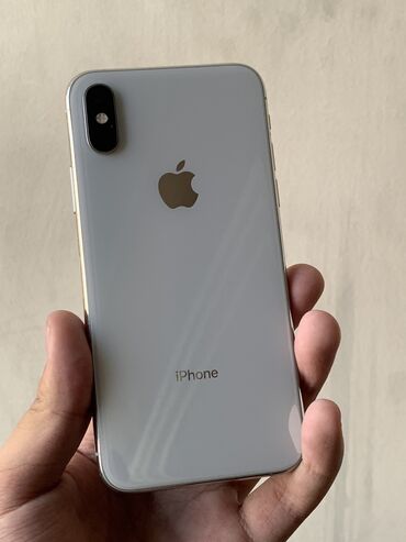 Apple iPhone: IPhone Xs, Б/у, 64 ГБ, Белый, Защитное стекло, Чехол, 76 %