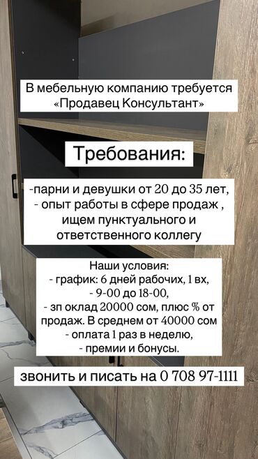 работа в израиле: Требуется Продавец-консультант в Магазин товаров для дома и сада, График: Шестидневка, Карьерный рост, Полный рабочий день