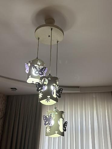 Ev üçün dekor: Çılçıraq, 3 lampa, Metal — 4