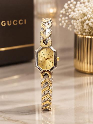 3d saatlar: GUCCI qadın qol saatı – zərif zəncirvari qolbaq dizaynı və — 5