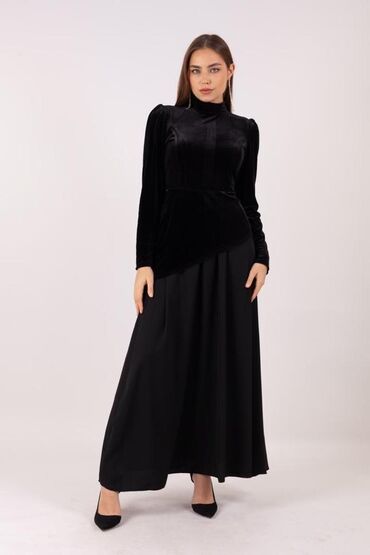 платья шелк: Вечернее платье, Длинная модель, С рукавами, M (EU 38), L (EU 40)