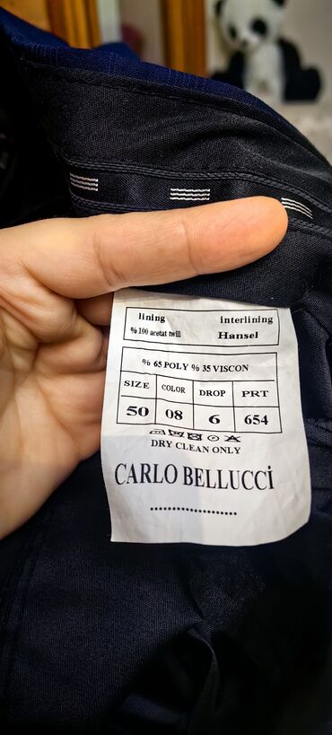 Kostyumlar: Carlo Bellucci kişi kostyum gödəkçə - Rəng: dərin lacivərt, xırda — 10