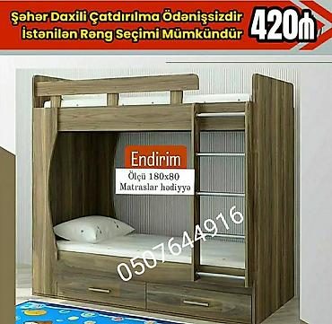 kreslo tek: Oğlan və qız üçün, Yeni, Çarpayı, Matras ilə, Siyirməli, Laminat — 6