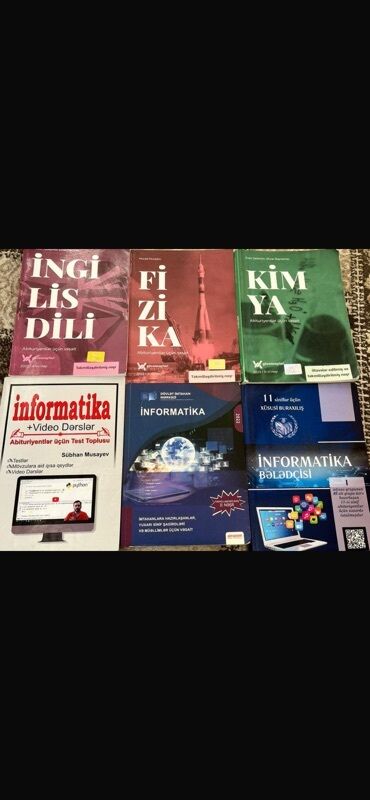 1 sinif imla yazmaq: Bu dərs vəsaitləri ingilis dili, fizika, kimya və informatika fənləri