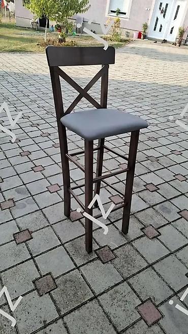 Stilske stolice: Barske stolice od punog drveta sa naslonom Stolice se prodaju po — 1