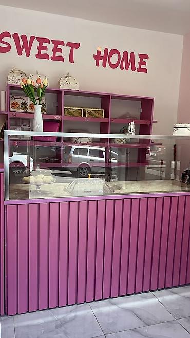 Оборудование для магазинов: Şirniyyat/kafe üçün vitrin və mebel dəsti - Şüşə vitrinli — 6