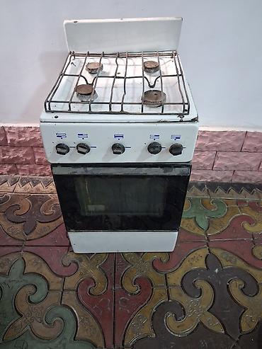 baking oven: Газовая печь, Б/у, Напольная, цвет - Белый — 1