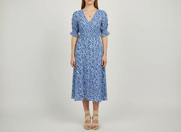 sukienki midi z bufiastymi rękawami: Sukienka damska, rozmiar S