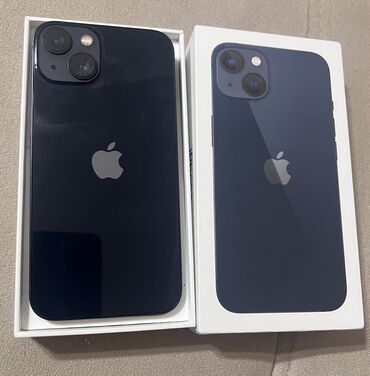 Apple iPhone: IPhone 13, 128 GB, Midnight, Zəmanət, Face ID, Sənədlərlə