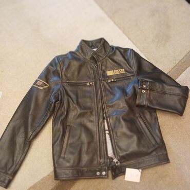 Köynəklər: Məhsul: Diesel usaq dəri gödəkçə - Rəng: Qara - Model: Moto-stil