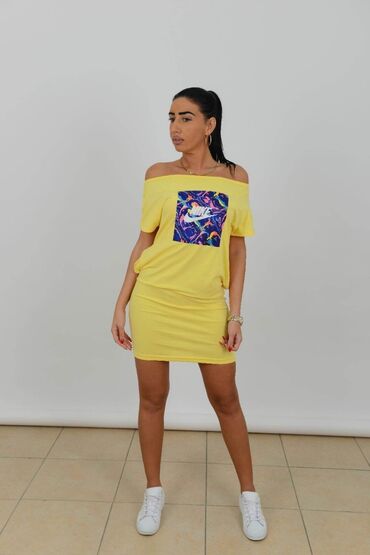 Haljine: 1 za 1700, 2 za 2500
Dužina 95 cm turski bruseni pamuk sa elastinom — 19