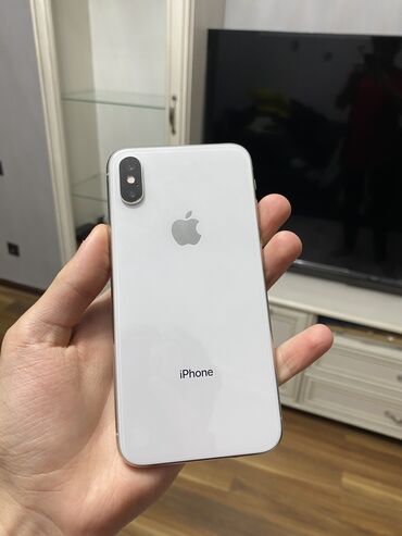 айфон балыкчы: IPhone X, Колдонулган, 256 ГБ, Matte Silver, Каптама, Заряддоочу түзүлүш, Коргоочу айнек, 80 %