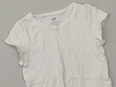 koszulki biale: Футболка, H&M, 5-6 р., 110-116 см, стан - Хороший