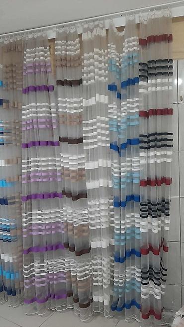 Zavese i draperije: Zavese od tila sa bogatim vezom - Materijal: proziran til (mrežasta — 44