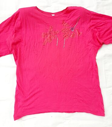 ralph lauren majica: XL (EU 42), Cotton, Floral, Single-colored, color - Pink