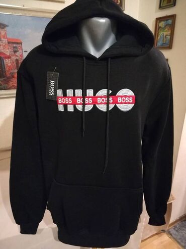 radno odelo kombinezon: Sweatshirt, 2XL (EU 56), Hugo Boss, color - Black, With a hood