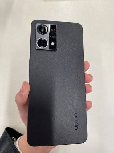телефон жалабат: Oppo Reno7, Б/у, 128 ГБ, цвет - Черный, 2 SIM