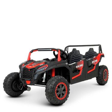 uşaq ücün maşınlar: Uşaq elektrik avtomobili Jeep BambiEL-3 Buggy, dördyerlik, qırmızı 4
