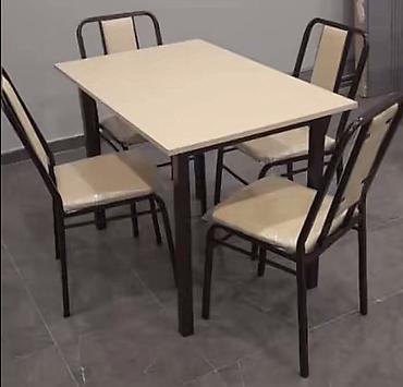Sifarişlə restoran üçün masa və oturacaq dəstləri: Stullar ilə, Düz masa — 9