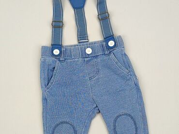 błękitne jeansy: Spodnie jeansowe, Cool Club, 0-3 m, stan - Dobry