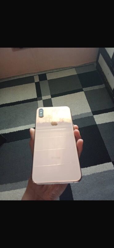 10 про макс: IPhone Xs Max, Колдонулган, 64 ГБ, Алтын, Заряддоочу түзүлүш, Коргоочу айнек, Каптама, 78 %