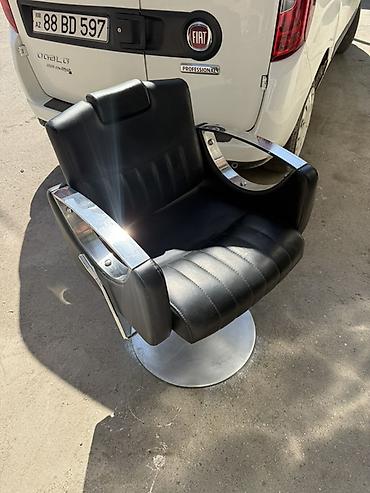 salon guzguler: Peşəkar bərbər/kosmetologiya kreslosu - Material: qara rəngli — 10