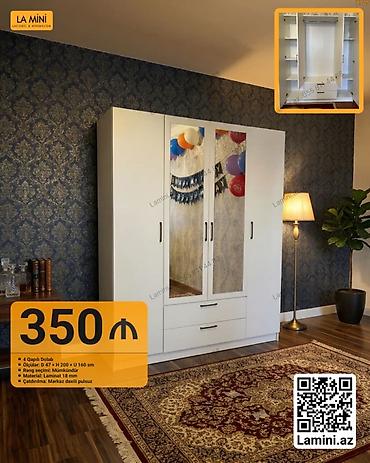 Dolablar: 4 qapılı dolab – La Mini - Ölçülər: E 47 × H 200 × U 160 sm - — 1