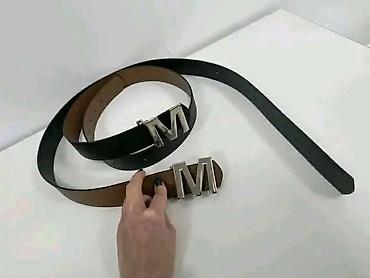 set torbi: Muški/damski kaiševi sa metalnim inicijalom M - Trakice od veštačke — 2
