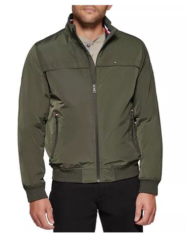 кожаная куртка мужская: Мужская куртка, L (EU 40), Tommy Hilfiger, Новый, цвет - Зеленый, Самовывоз, Платная доставка