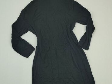 czarne bluzki z długim rękawem eleganckie: Tunika, M, stan - Dobry