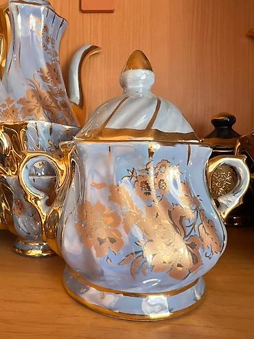 çay servis: Çay dəsti, rəng - Mavi, Farfor, 6 nəfərlik — 4