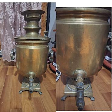 antik mebel: Qədimi samovar 350 manat İstehsal ili 1899 Ölçü 10 litr Ünvan Atyalı — 1