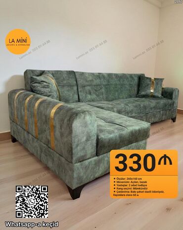 Divanlar: Künc divan, Açılan, Bazalı, Vеlur parça, Şəhərdaxili pulsuz çatdırılma
