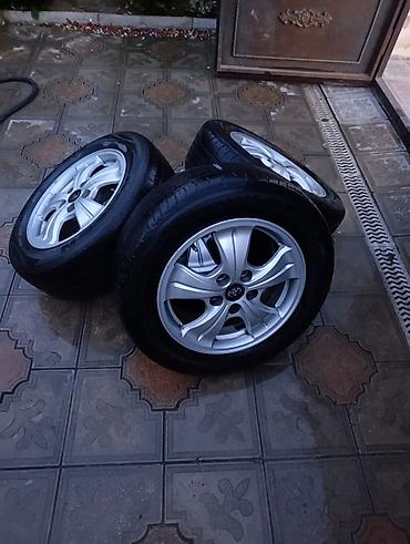 17 şam disk: Toyota orijinal yüngül lehimli disk + şin komplekti (4 ədəd) - — 2