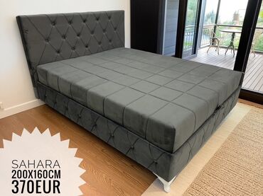 polovni kreveti leskovac: Krevet "SAHARA" dimenzija 200x160 cm, tapaciran u tamno sivoj boji