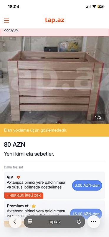 Оборудование для магазинов: Taxta meyvə-tərəvəz səbəti / vitrin kasseti - Mağaza, market və anbar — 3