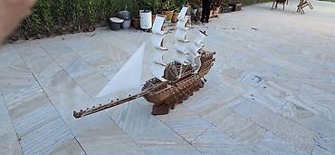 gemiler: Dekorativ yelkənli gəmi maketi - Material: əsas hissələr ağacdan; — 3