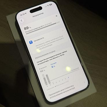 iphon 8 plus: IPhone 14 Pro, Б/у, 256 ГБ, Серебристый, Коробка, 89 % — 1